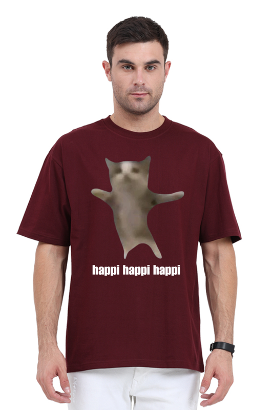 MeemTees Official- Oversized T-shirt cat memes- Happi cat