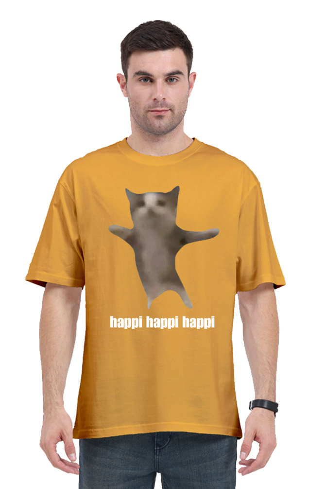 MeemTees Official- Oversized T-shirt cat memes- Happi cat