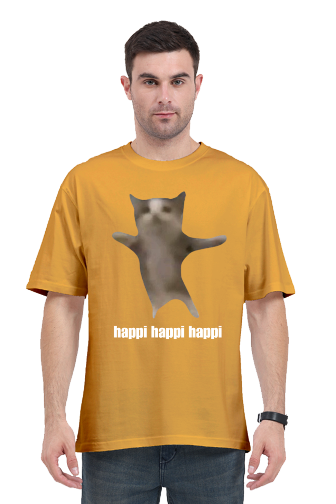 MeemTees Official- Oversized T-shirt cat memes- Happi cat