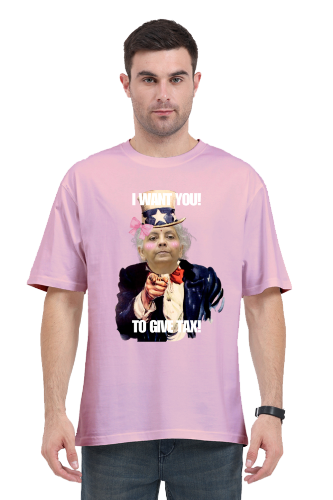 MeemTeesOfficial- Oversized T-shirt- Tax meme uncle sam