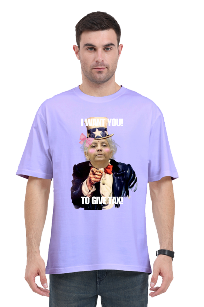 MeemTeesOfficial- Oversized T-shirt- Tax meme uncle sam