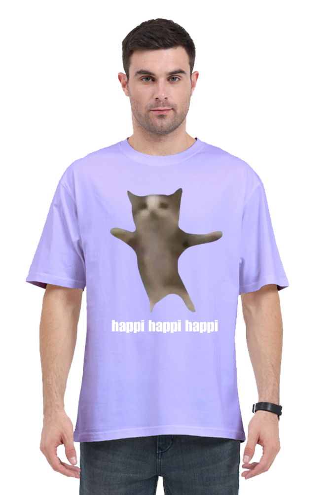 MeemTees Official- Oversized T-shirt cat memes- Happi cat