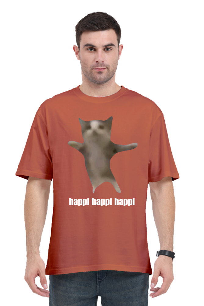 MeemTees Official- Oversized T-shirt cat memes- Happi cat