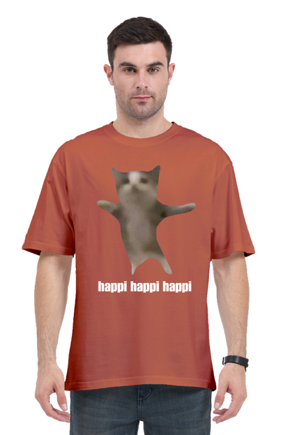 MeemTees Official- Oversized T-shirt cat memes- Happi cat