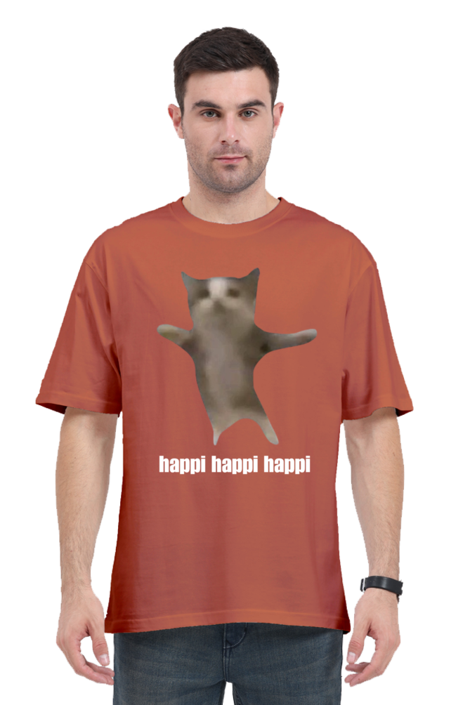 MeemTees Official- Oversized T-shirt cat memes- Happi cat