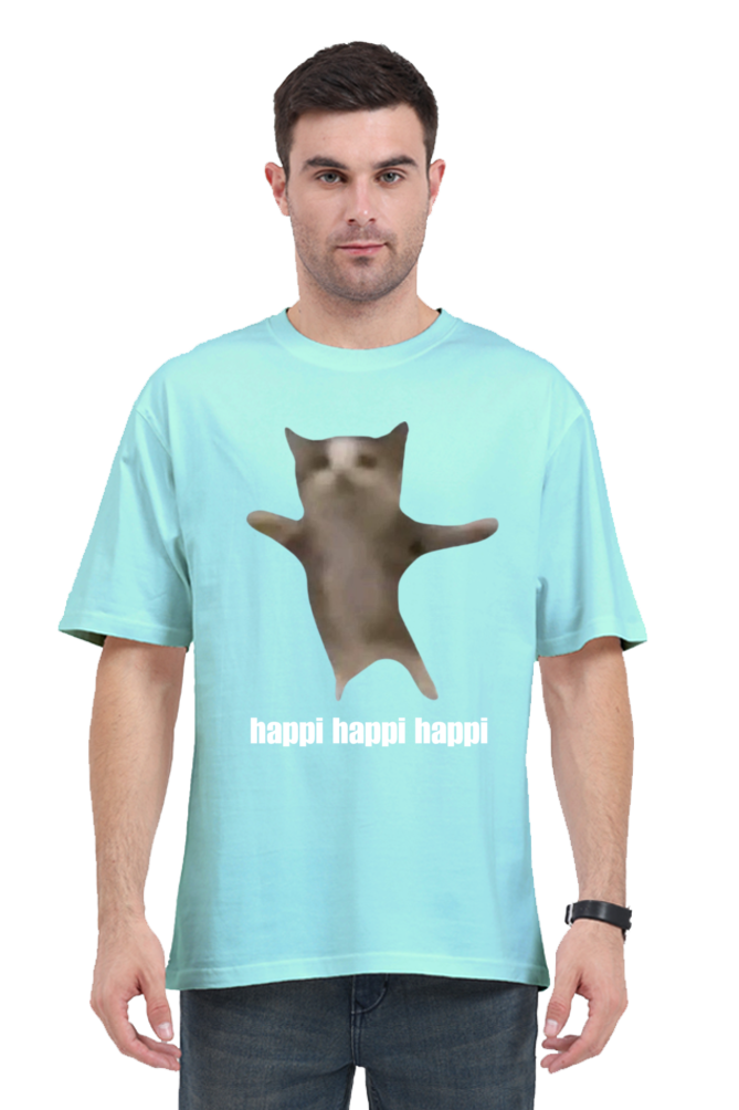 MeemTees Official- Oversized T-shirt cat memes- Happi cat