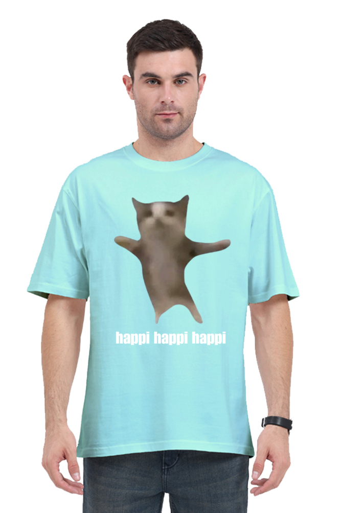 MeemTees Official- Oversized T-shirt cat memes- Happi cat