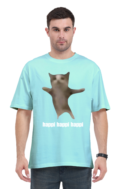 MeemTees Official- Oversized T-shirt cat memes- Happi cat