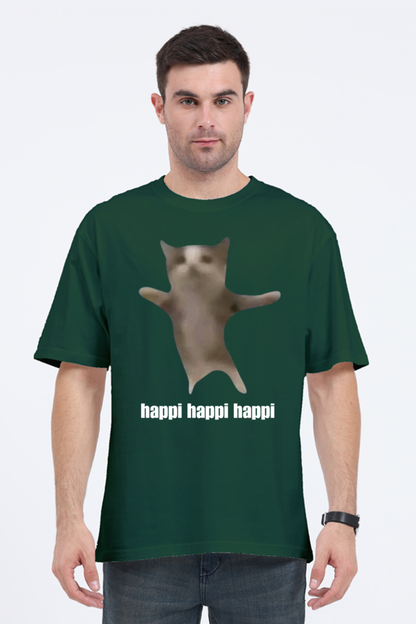 MeemTees Official- Oversized T-shirt cat memes- Happi cat