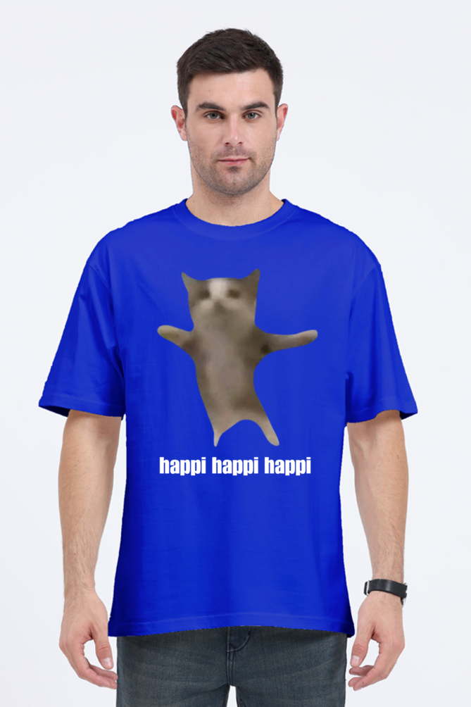 MeemTees Official- Oversized T-shirt cat memes- Happi cat